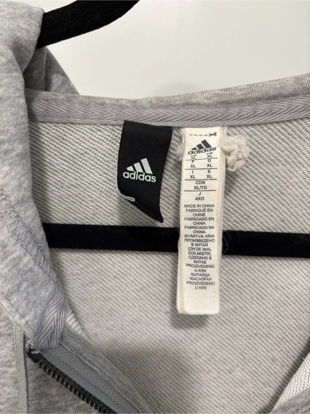 Adidas Grey Full Zip Hoodie - photo 5