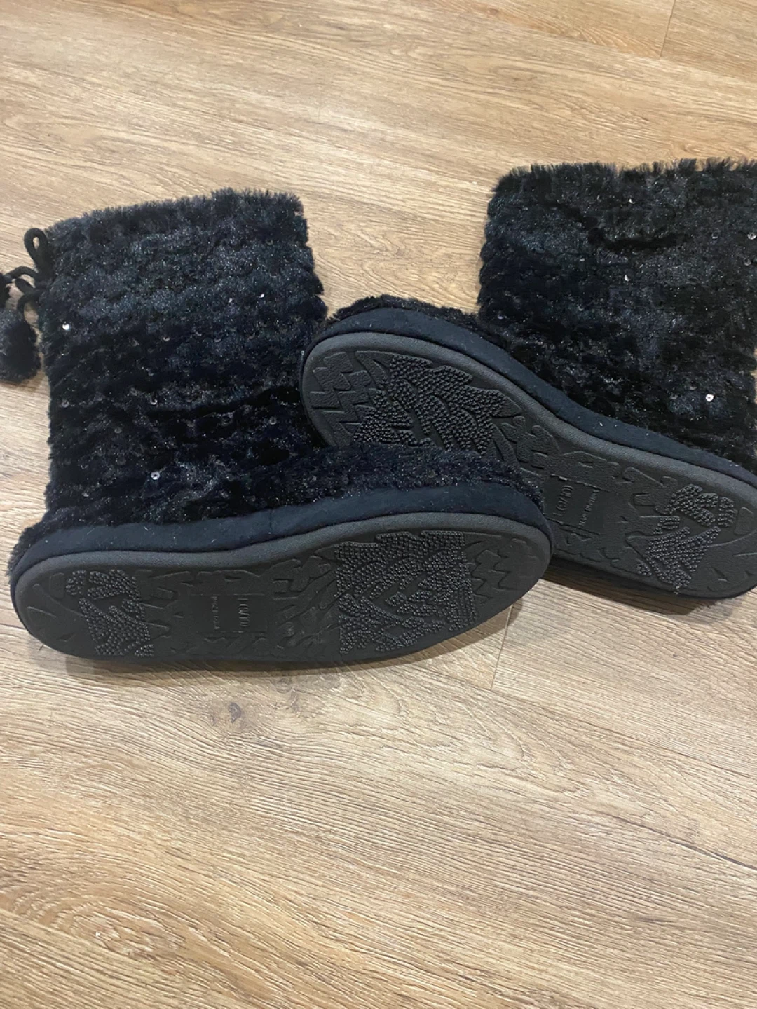 *NEW* Fuzzy Boot Slippers with Pom Poms