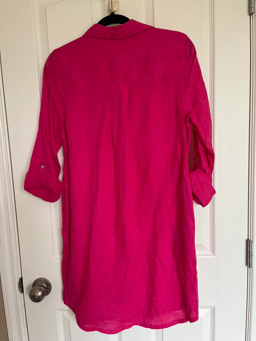 C&C California Pink Linen Shirt Dress - photo 2