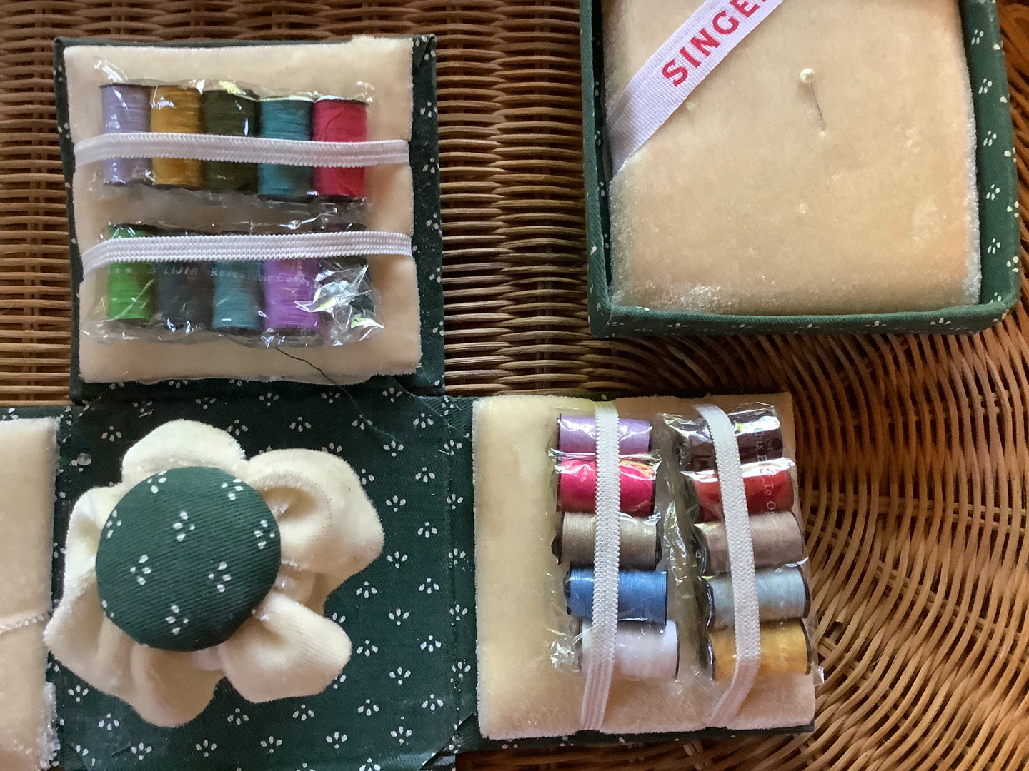 Vtg Singer Collapsible Padded Sewing Cube 🐞 - photo 4