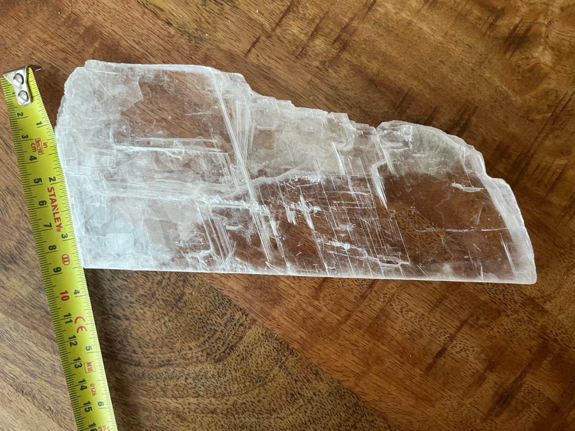 Clear Selenite Crystal Slab