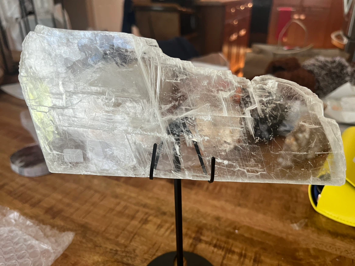 Clear Selenite Crystal Slab - photo 3