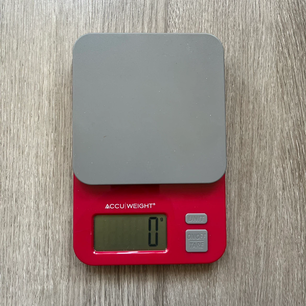 Accuweight Compact Digital Kitchen Scale Red
