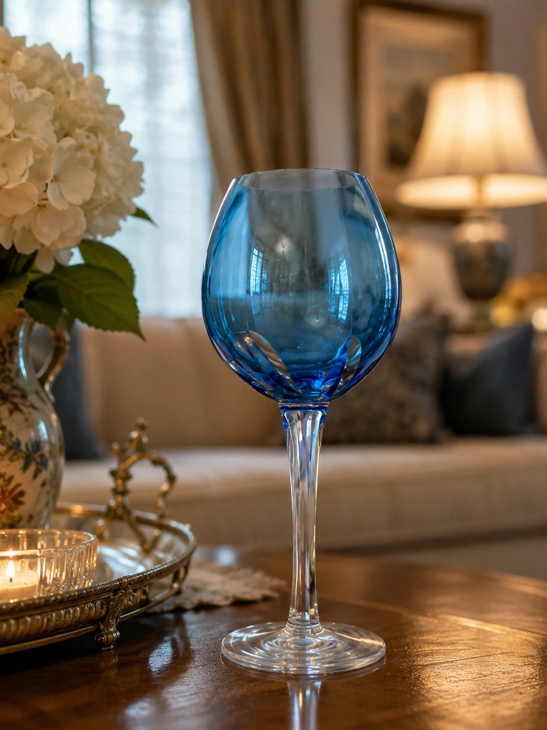 Set of 8 Blue Wine Glasses - photo 3