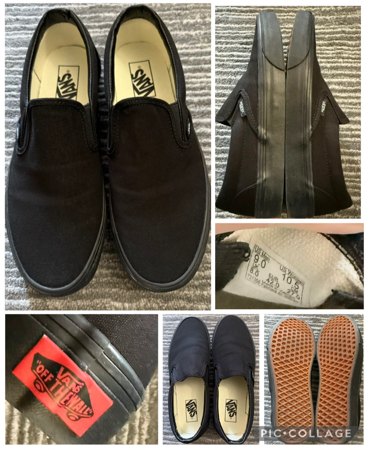 2 pairs of Vans Off The Wall Slip-On Shoes size 9M or 10.5W - photo 4