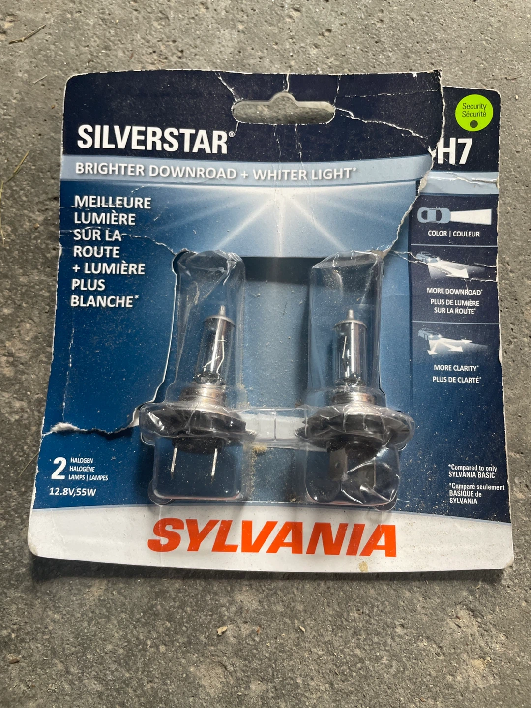 Sylvania Silverstar H7 Halogen Headlight Bulbs