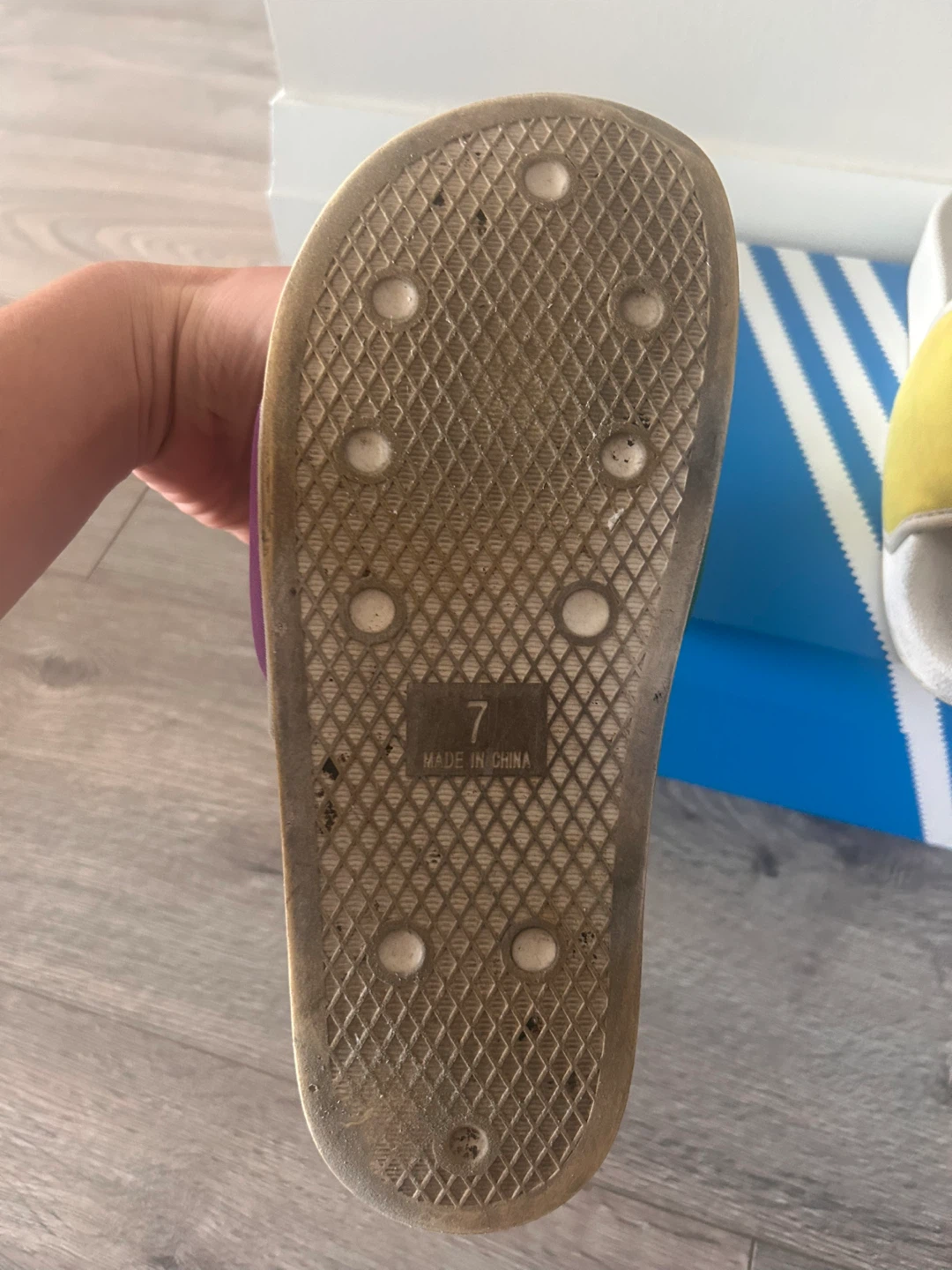 Adidas Pride Slides Size 7 - photo 3