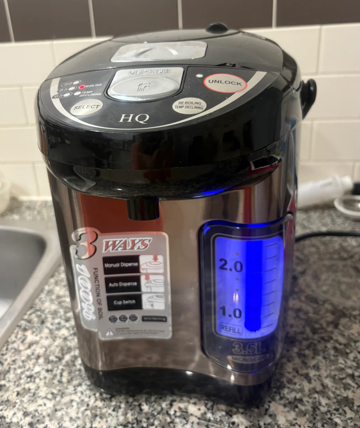 HQ Electric Water Dispenser Kettle 3.5L