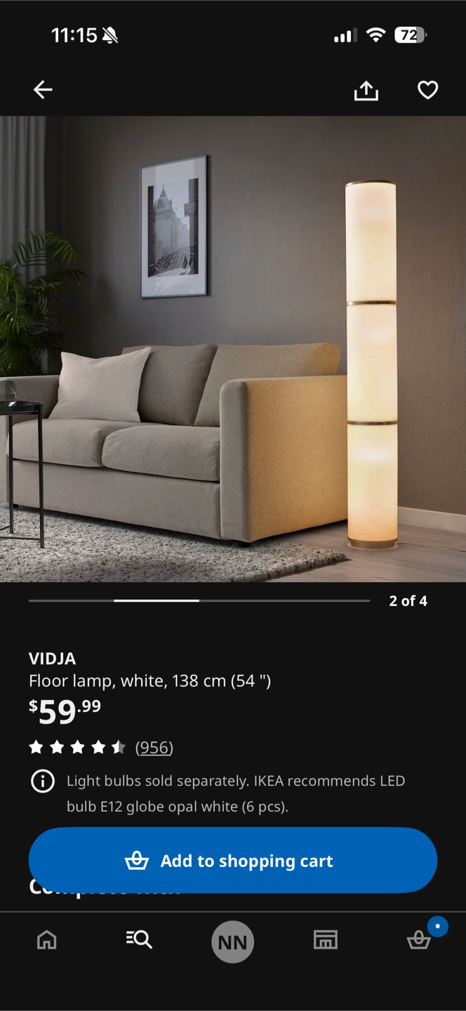 IKEA VIDJA Floor Lamp White 138 cm - photo 4