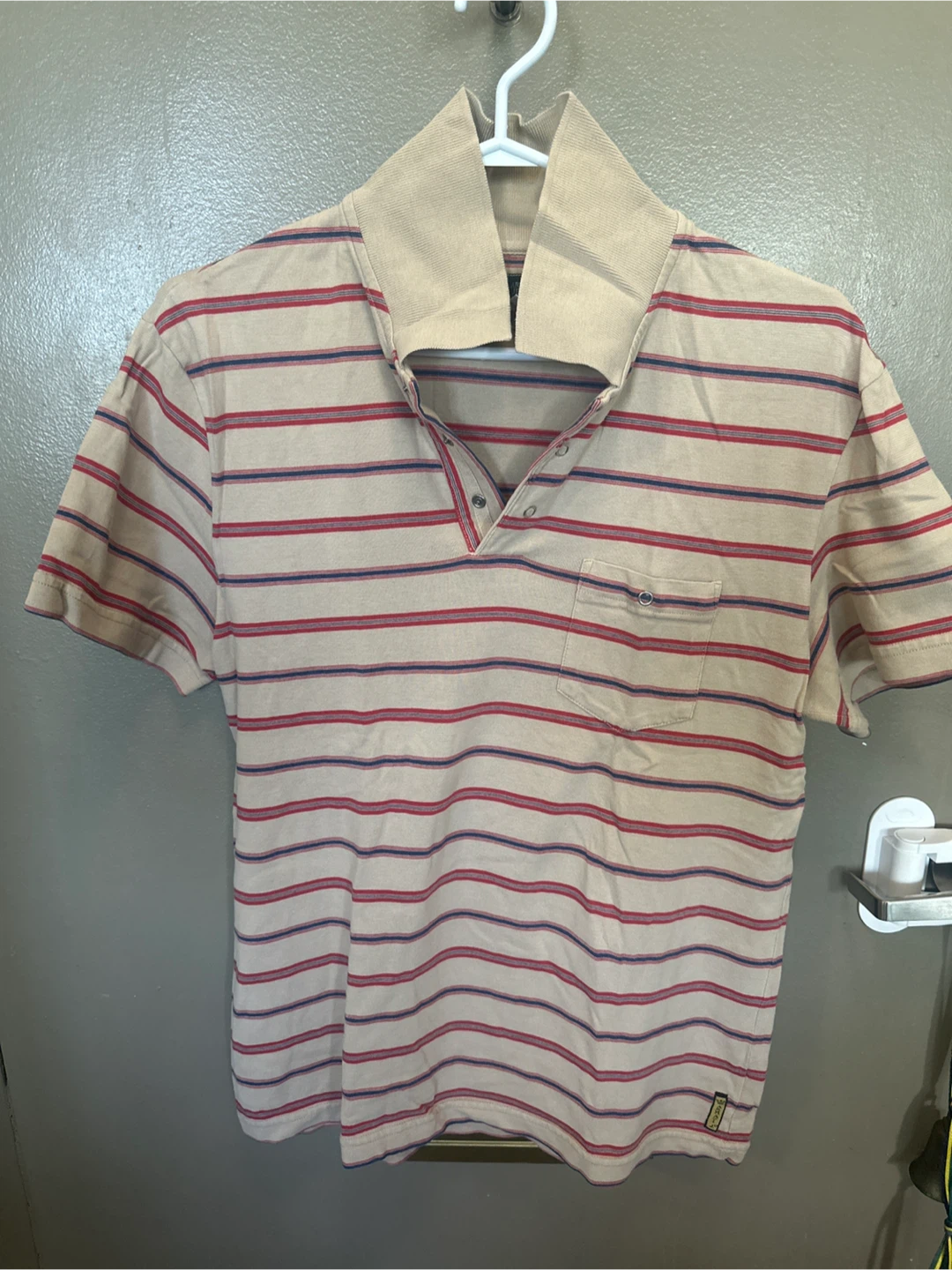 Armani Jeans Striped Polo Shirt - Size Medium
