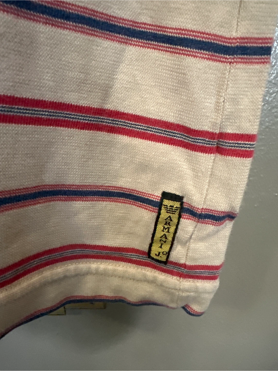Armani Jeans Striped Polo Shirt - Size Medium - photo 2