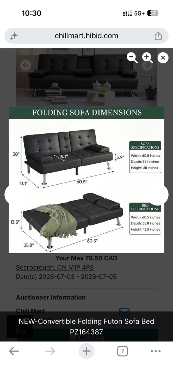 NEW Convertible Folding Futon Sofa Bed