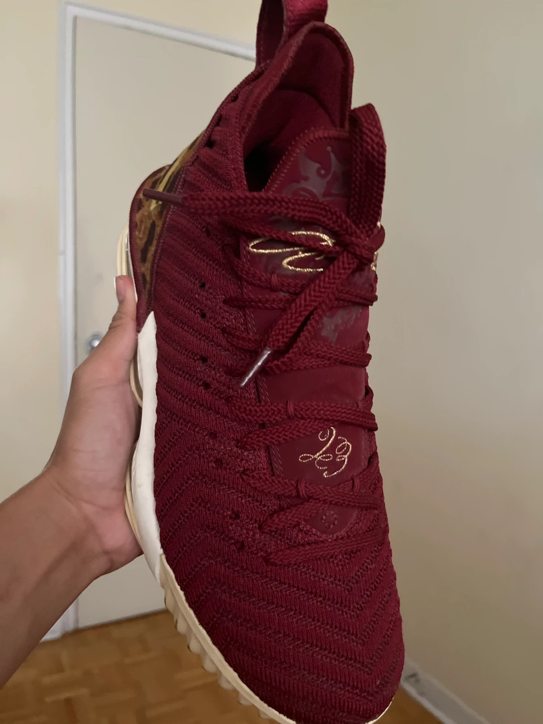 Nike LeBron 16 Burgundy Basketball Shoes - photo 2
