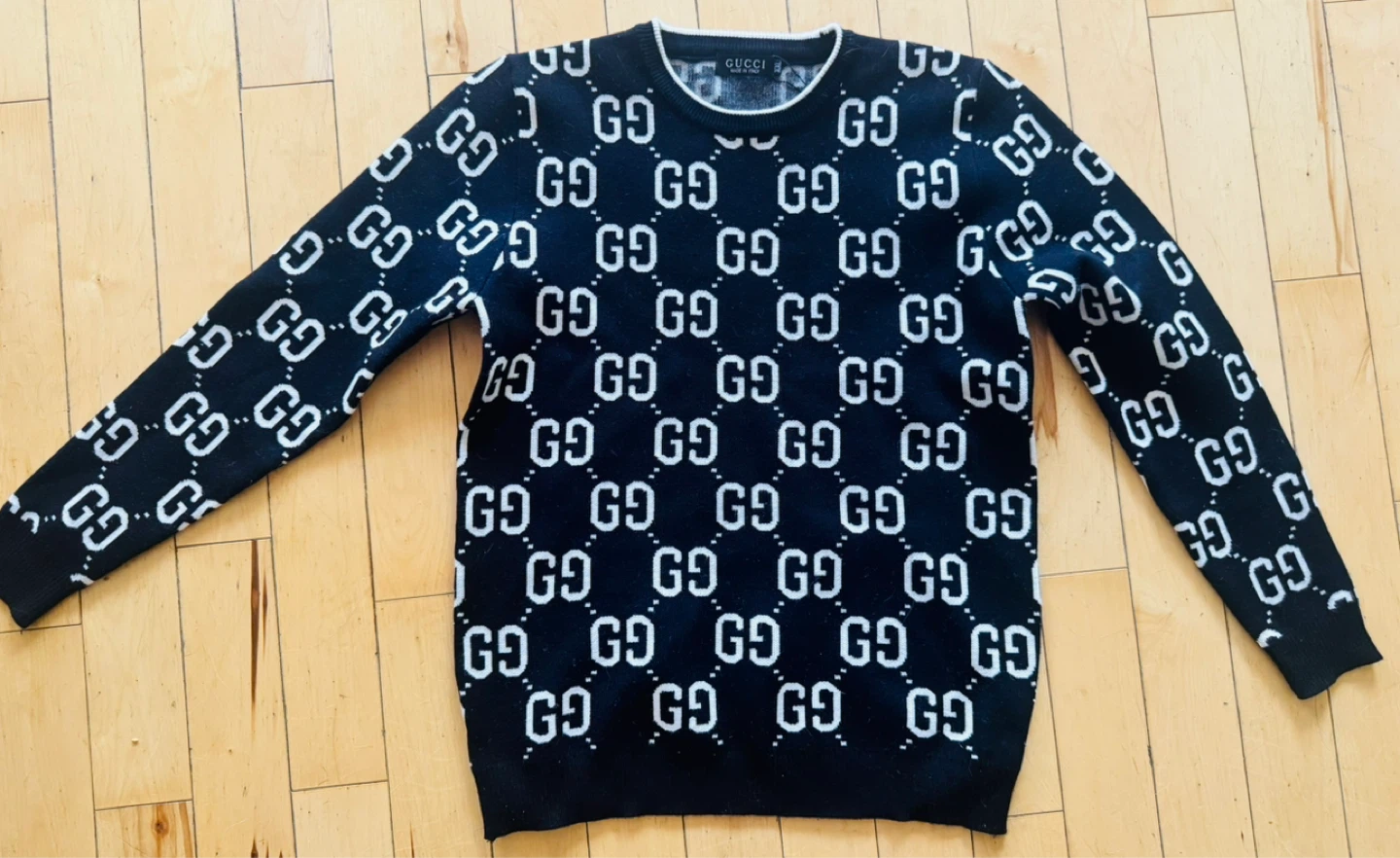 Chandail Gucci noir et blanc unisexe Taille XXL - photo 2