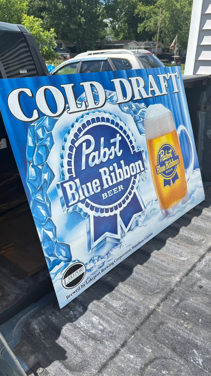 Pabst Blue Ribbon Cold Draft Sign - photo 2