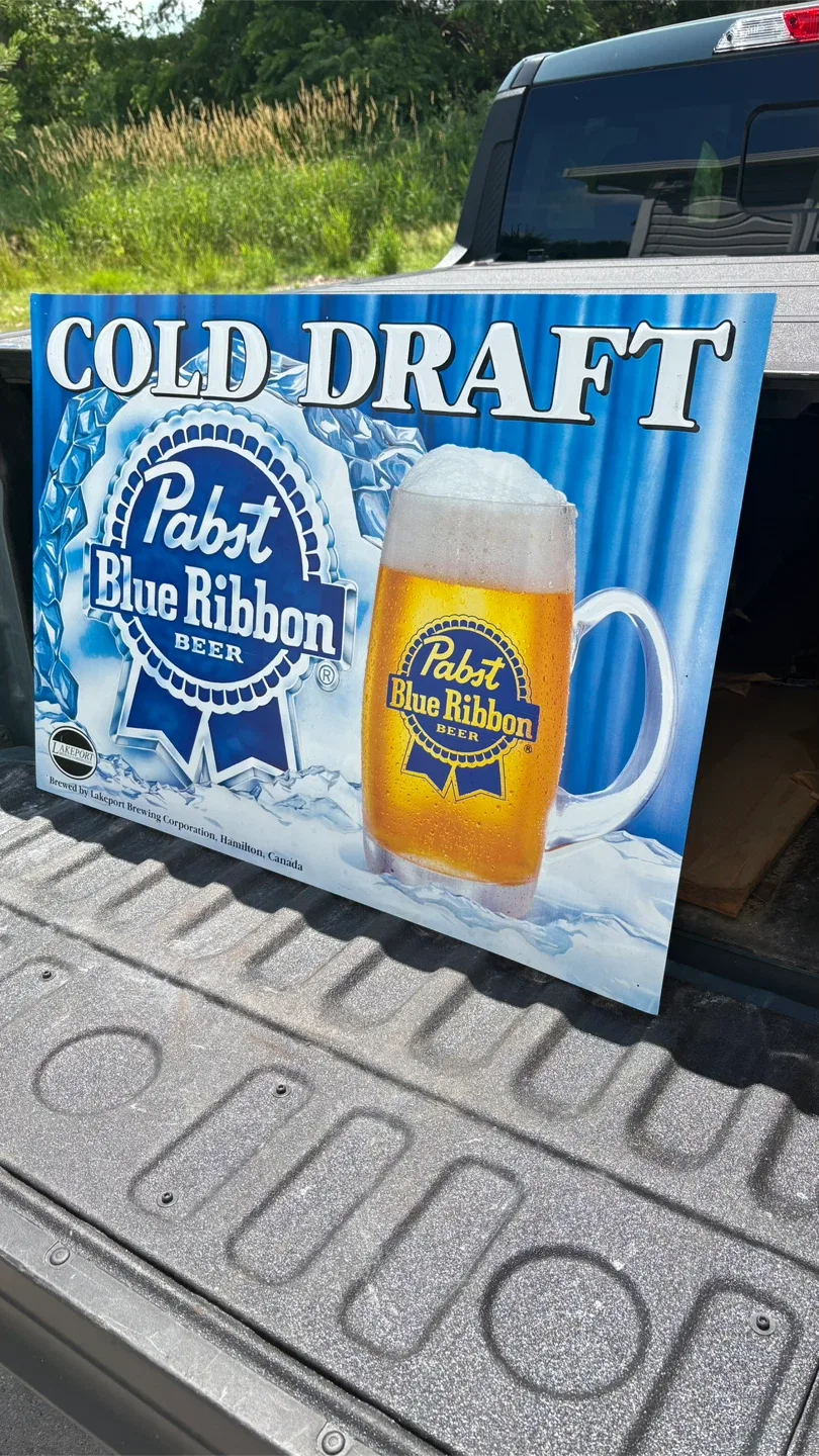 Pabst Blue Ribbon Cold Draft Sign - photo 3