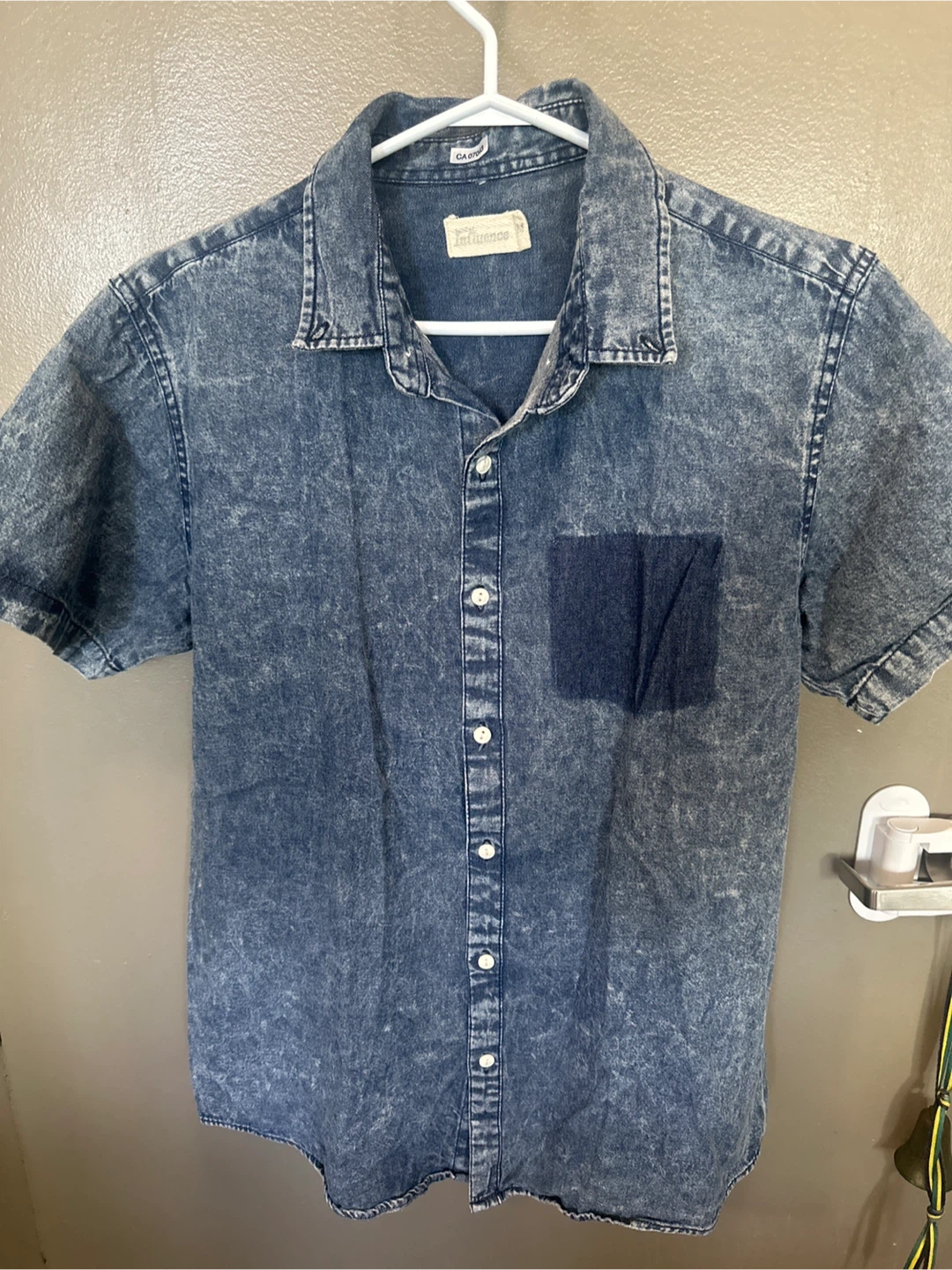 Men's Acid Wash Denim Shirt