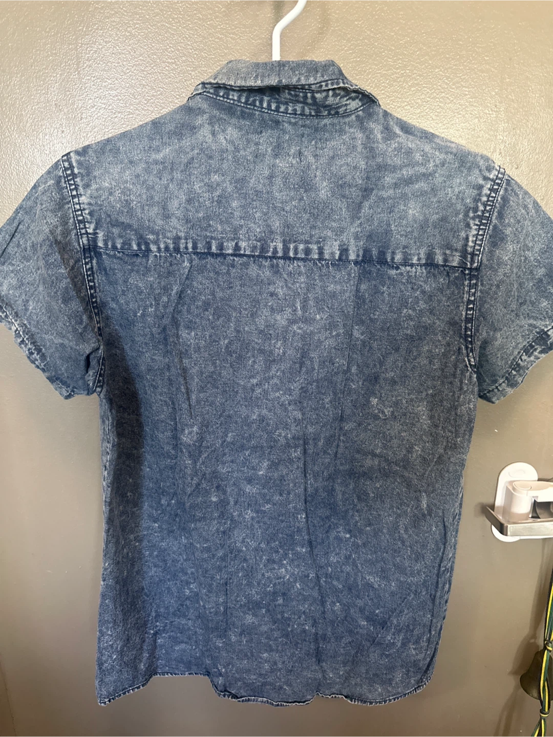 Men's Acid Wash Denim Shirt - photo 3