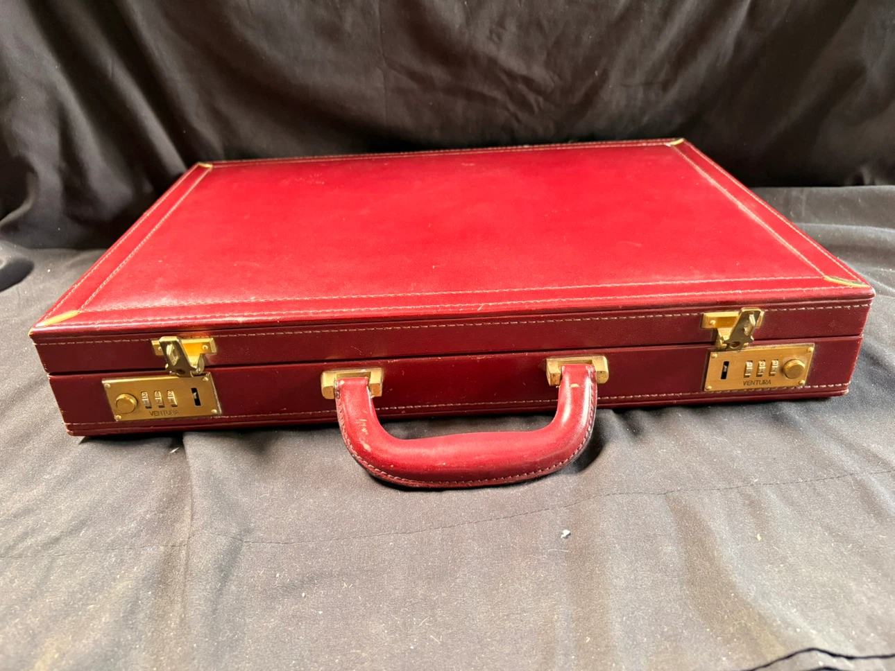 Vintage Ventura Red Leather Briefcase - photo 2