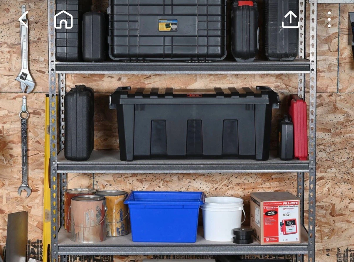 Black 5-Shelf Metal Storage Rack - photo 3