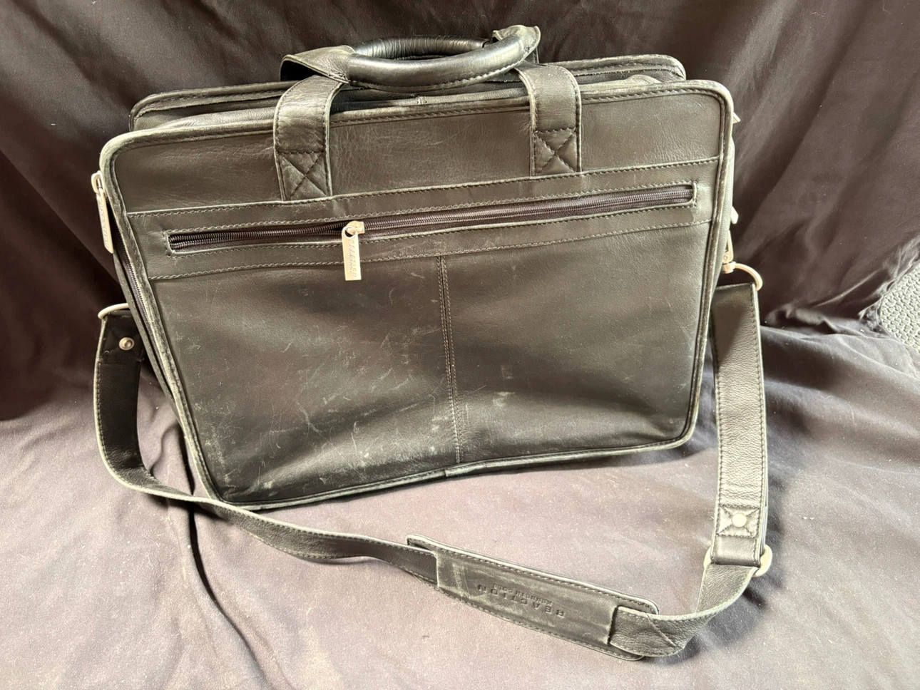 Black Leather Briefcase - photo 2