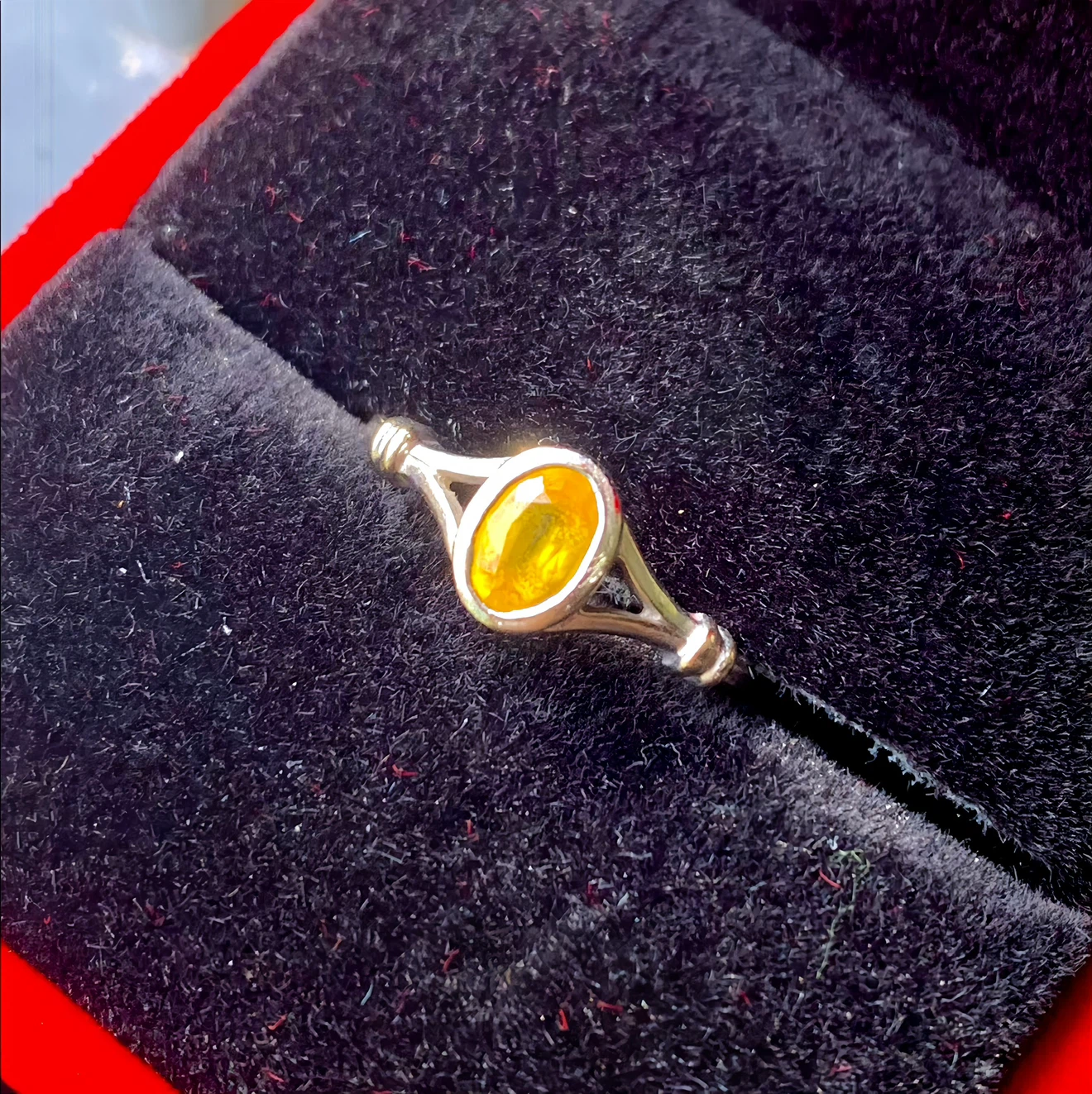 White Gold AA Citrine Gemstone Ring