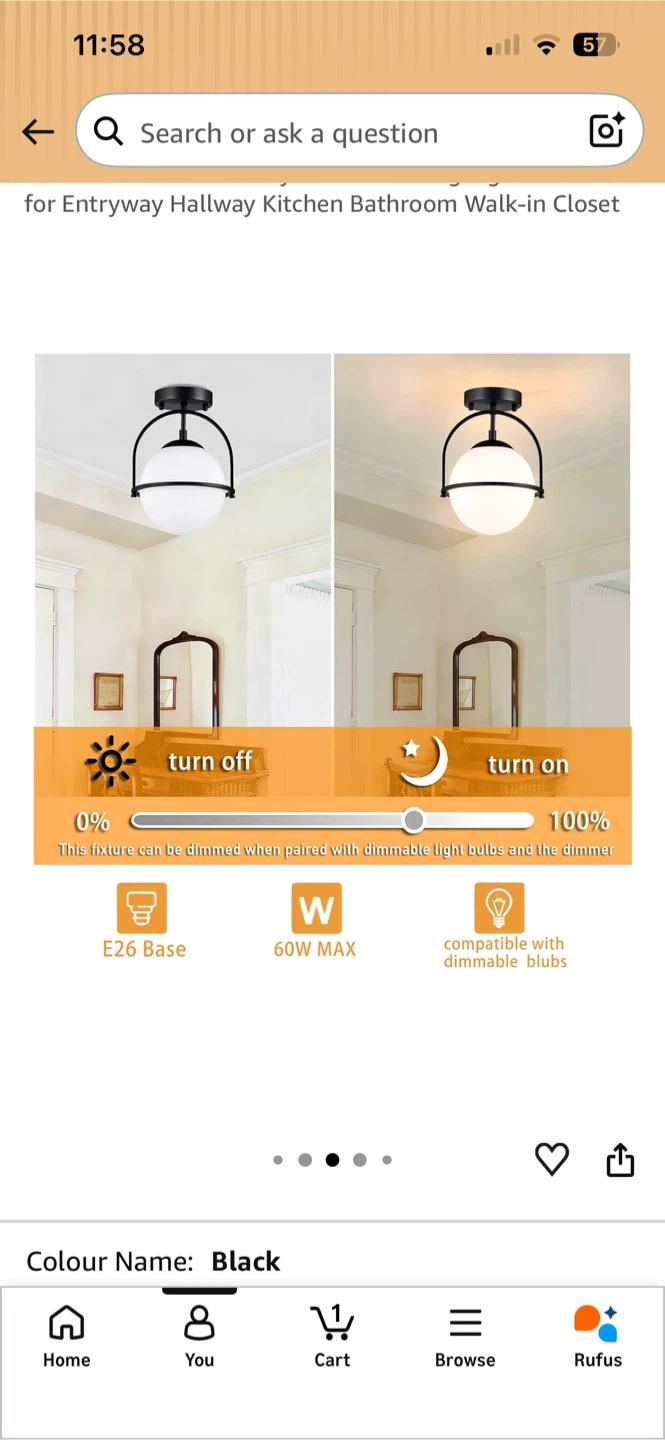 Ceiling light fixture - photo 3