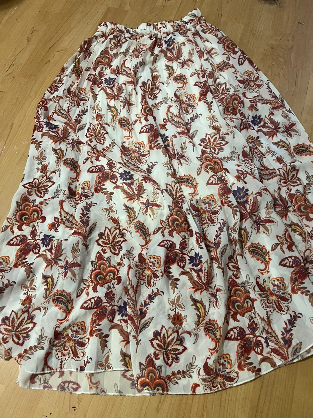 Floral maxi skirt with matching tee