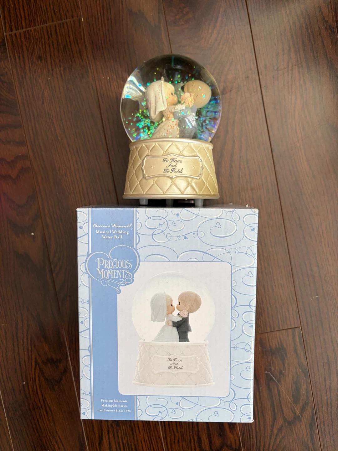 Precious Moments Musical Wedding Water Ball