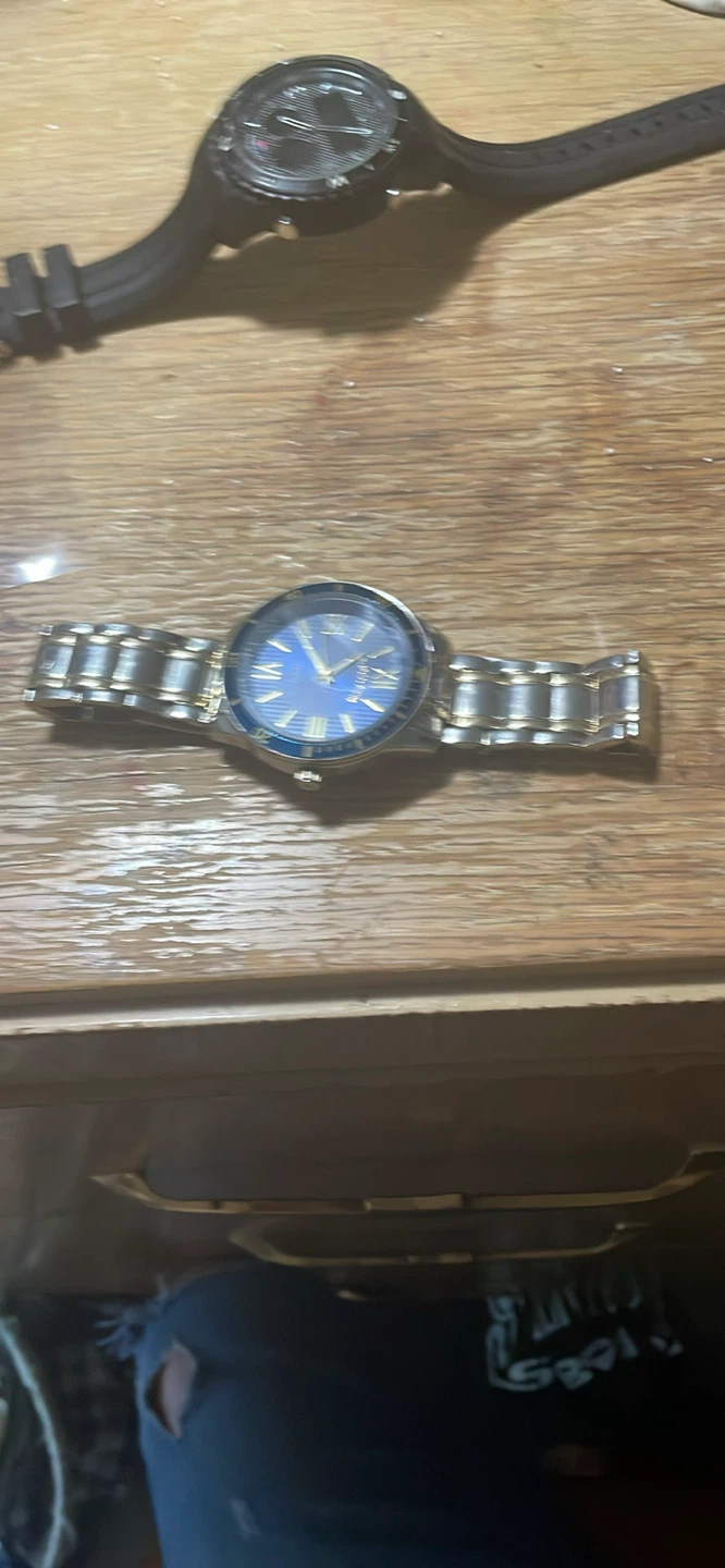 Men's Stainless Steel Watch with Blue Dial - photo 3