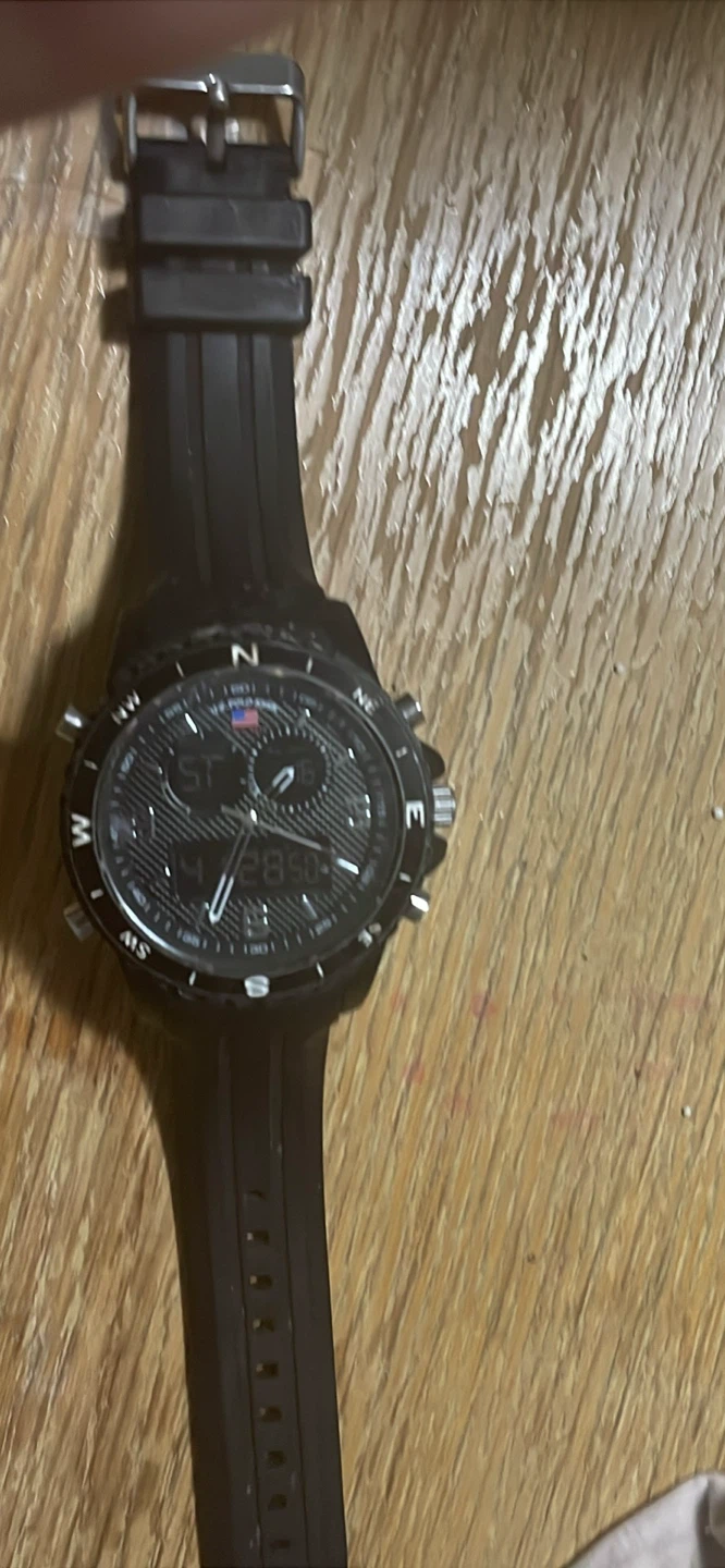 U.S. Polo Assn. Black Digital Analog Watch