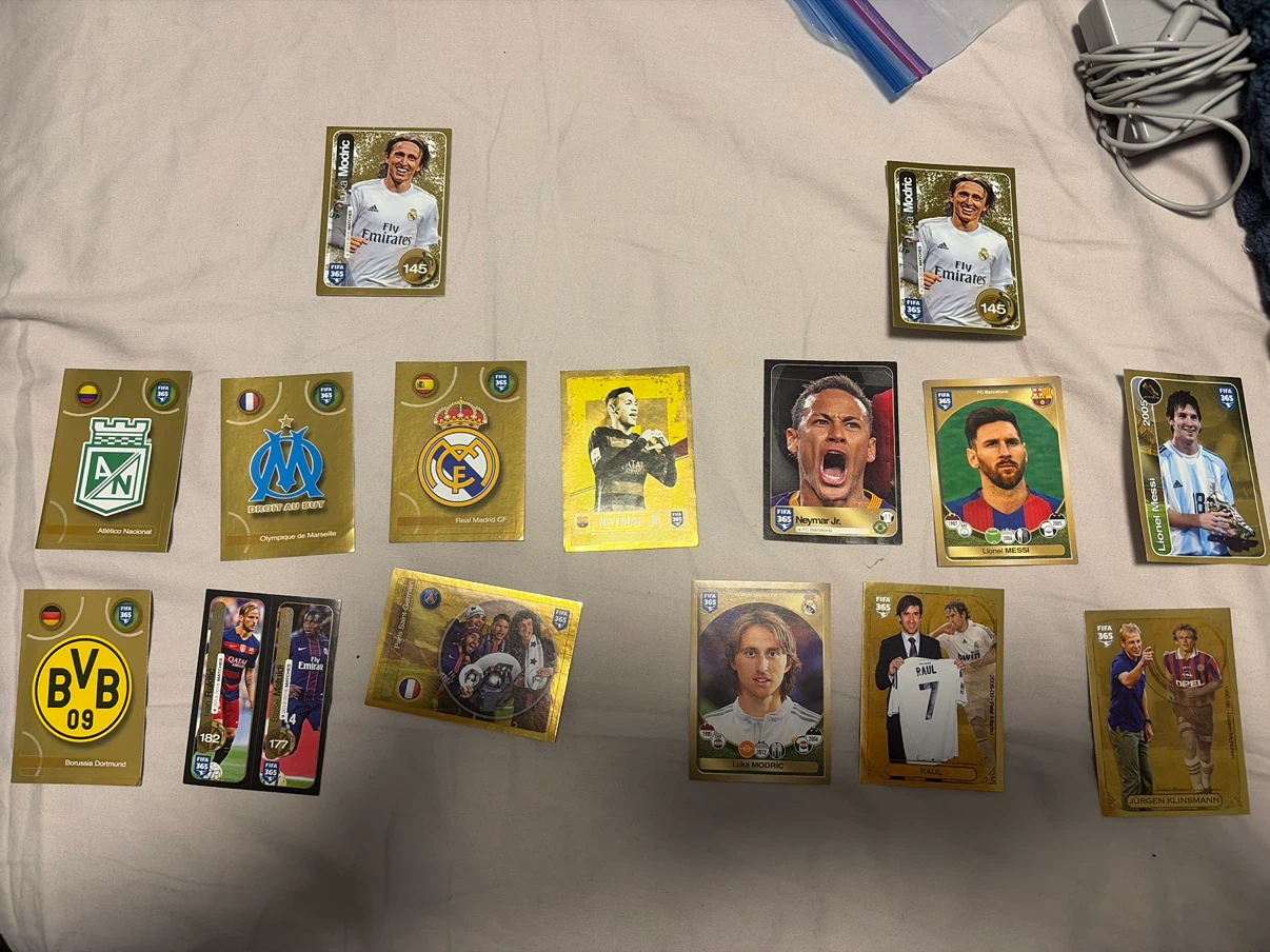 Assorted FIFA 365 Soccer Cards - Modric, Messi, Neymar Jr.