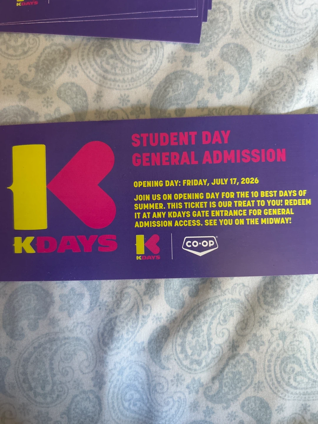 K-Days Student Day General Admission Ticket - photo 2