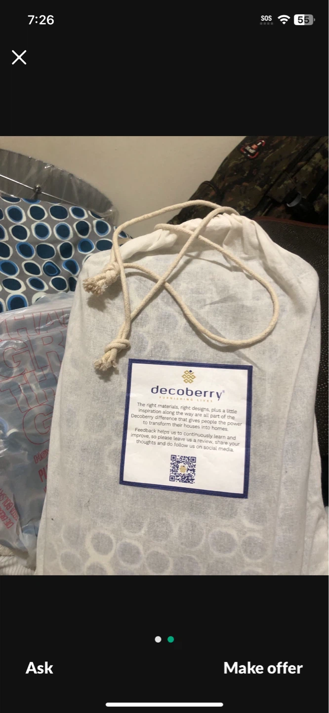 Decoberry Cotton Curtains