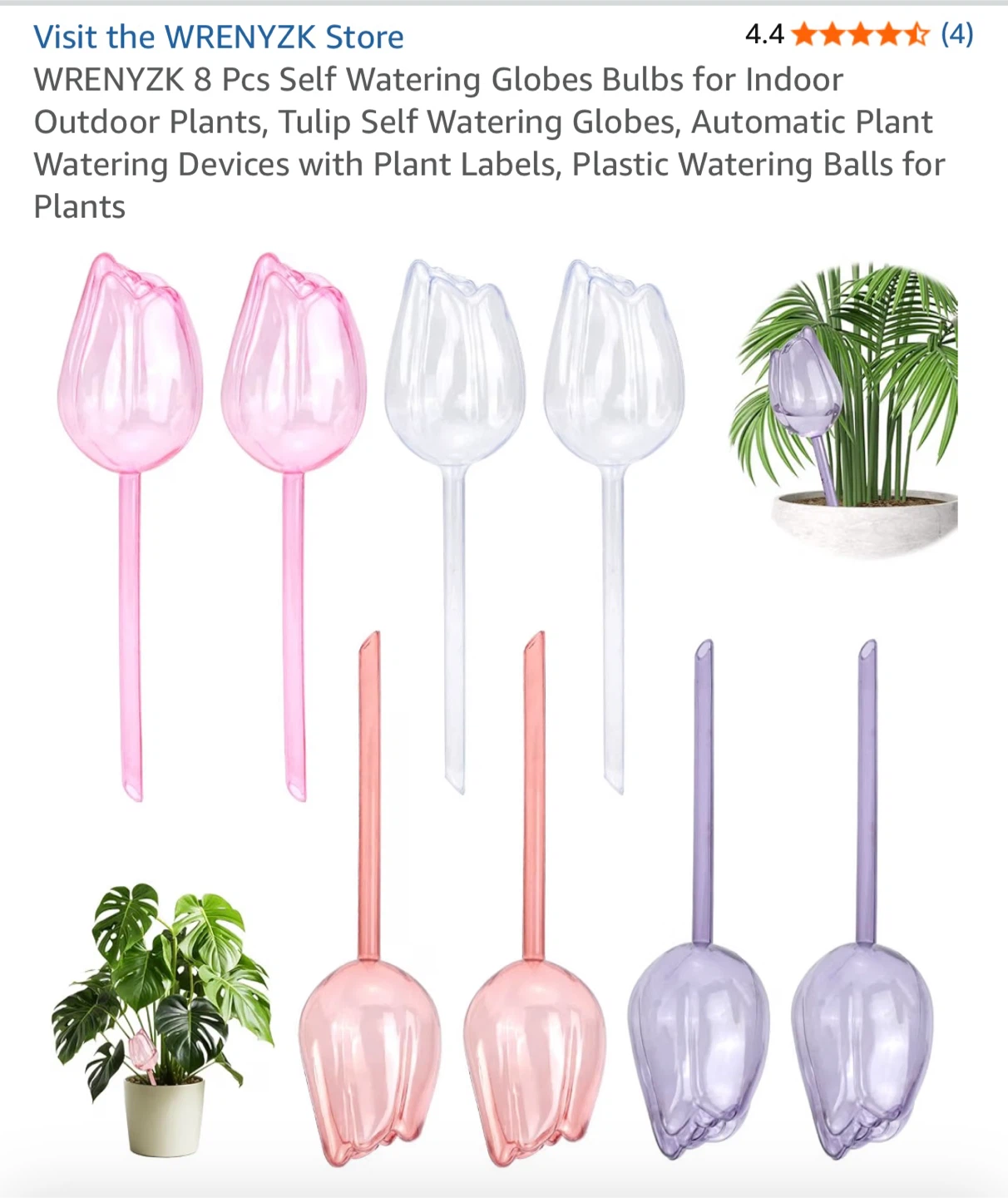 WRENYZK 8 Pcs Tulip Self Watering Globes - photo 5
