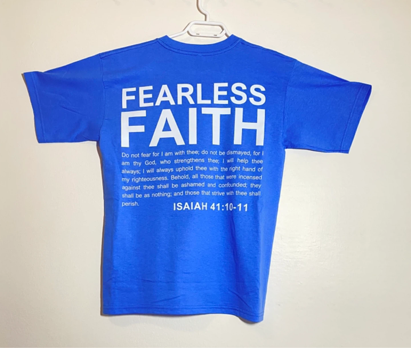 Blue "Fearless Faith" T-Shirt