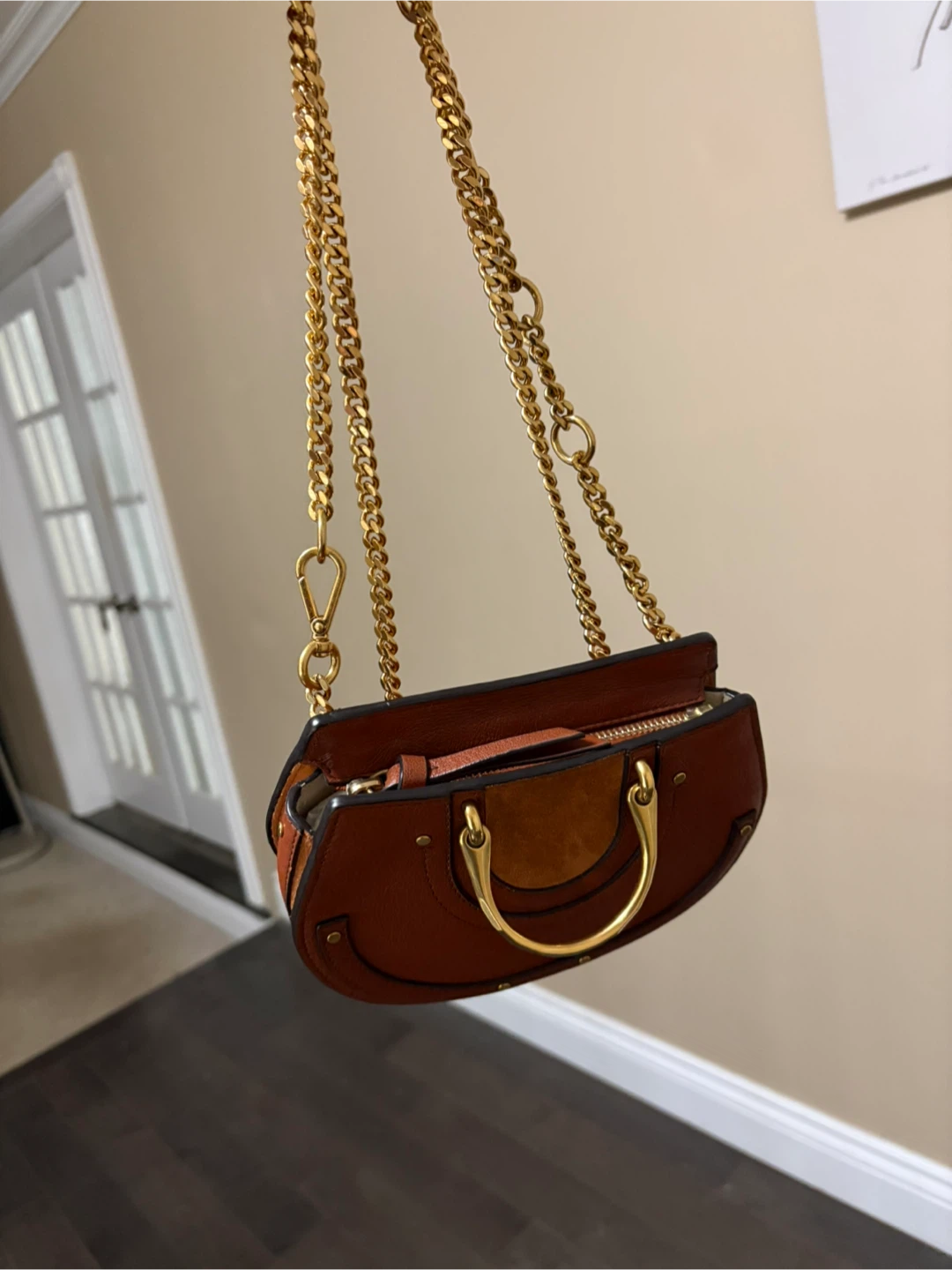 Chloe Small Leather Saddle Bag