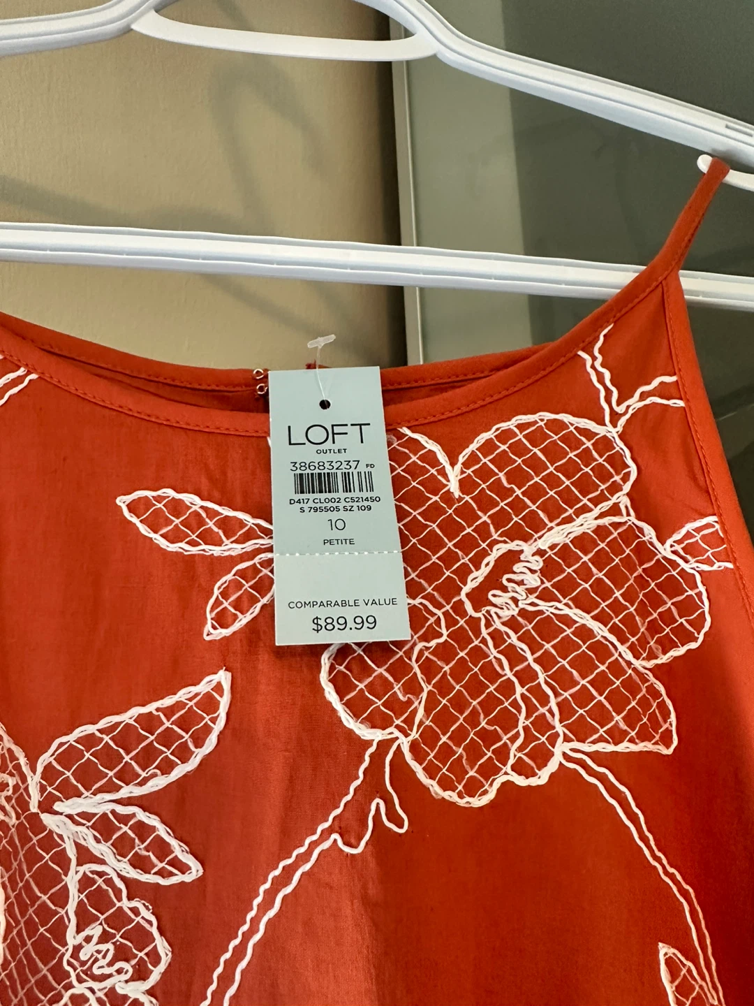 LOFT Orange Floral Print Dress - photo 2