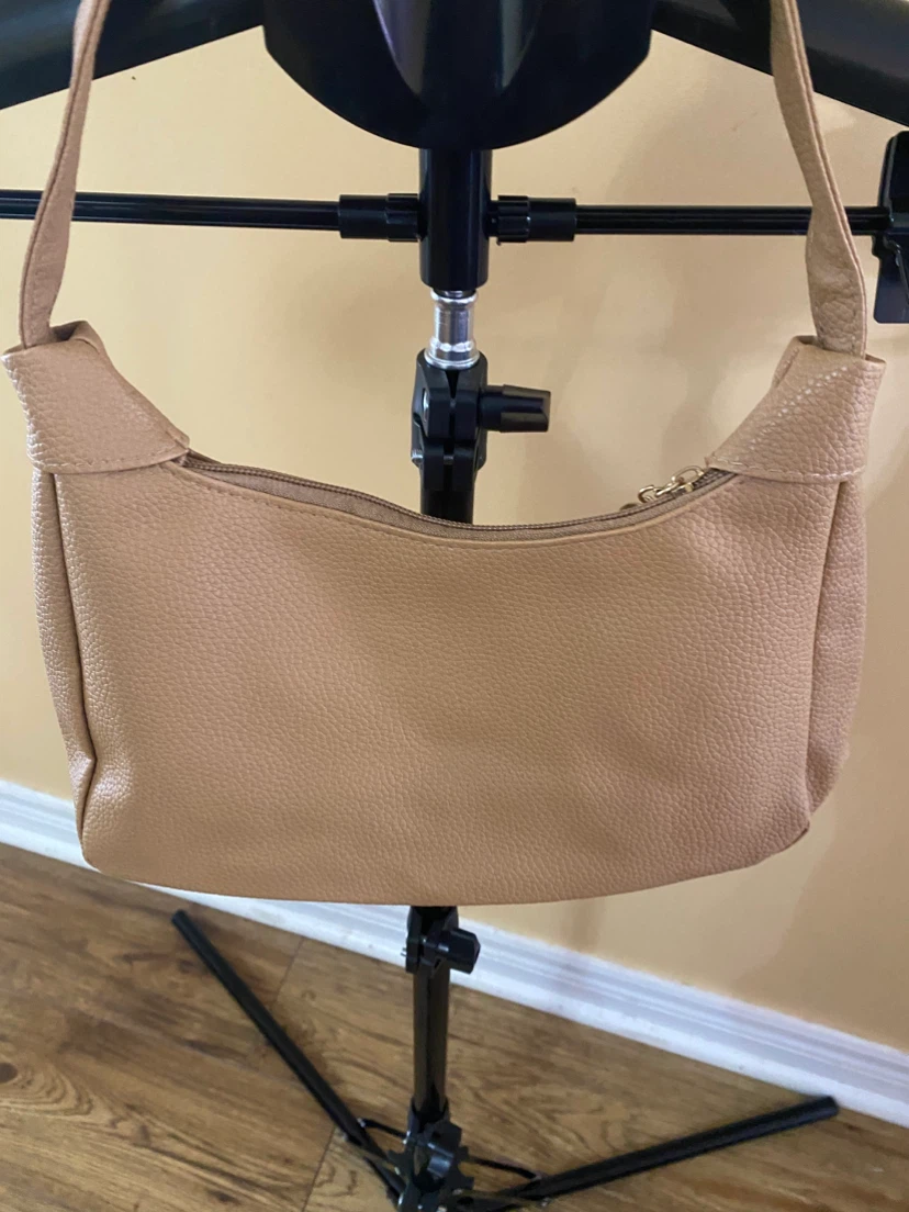 Tan Faux Leather Shoulder Bag - photo 3