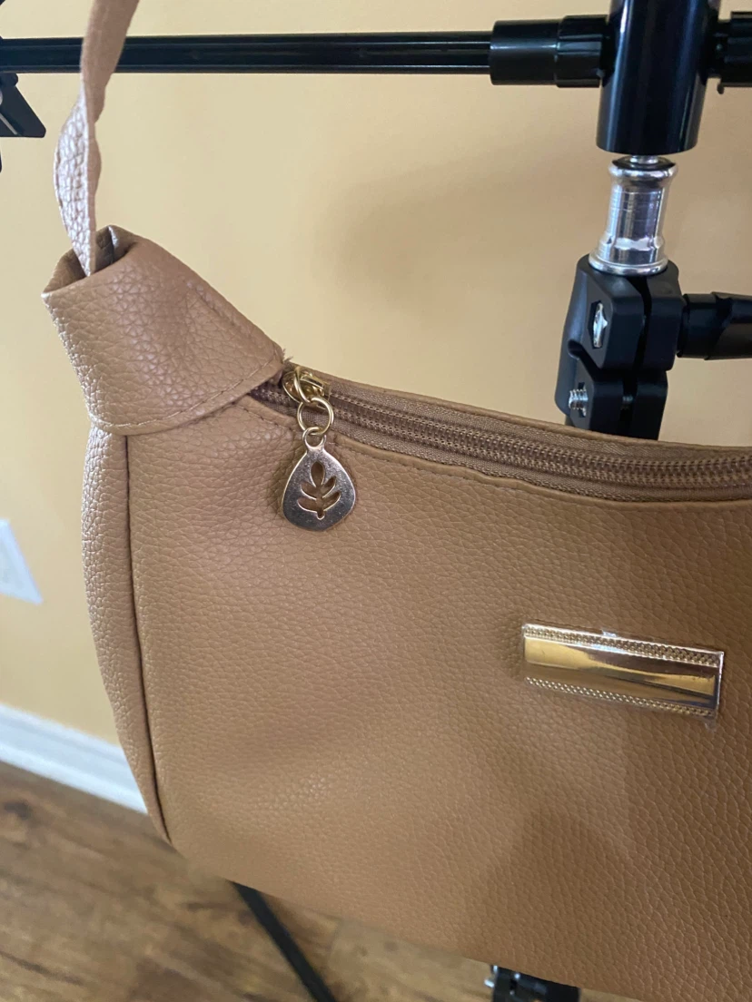 Tan Faux Leather Shoulder Bag - photo 4