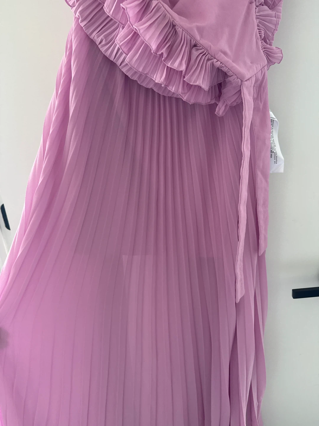 Anthropology Purple pleated one-shoulder dress - photo 4