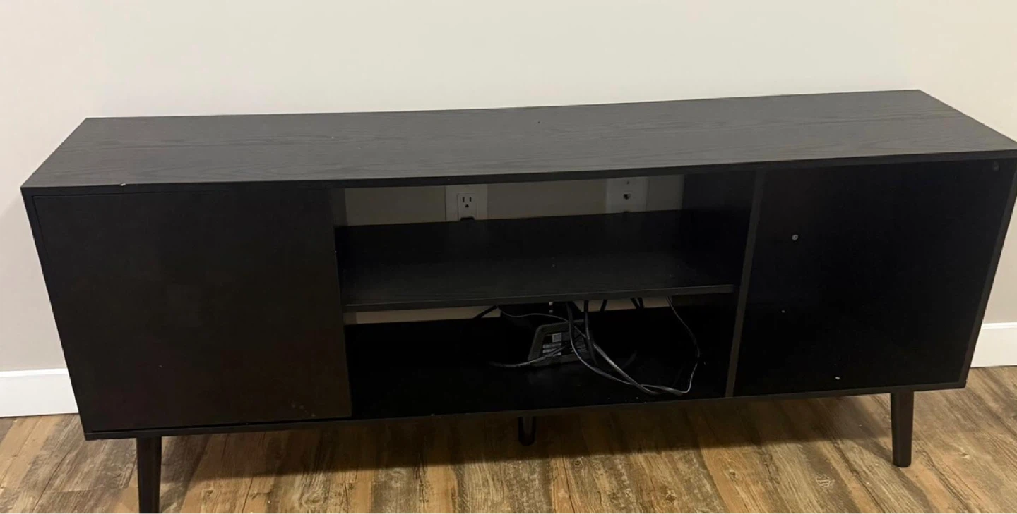 Black TV Stand with Storage