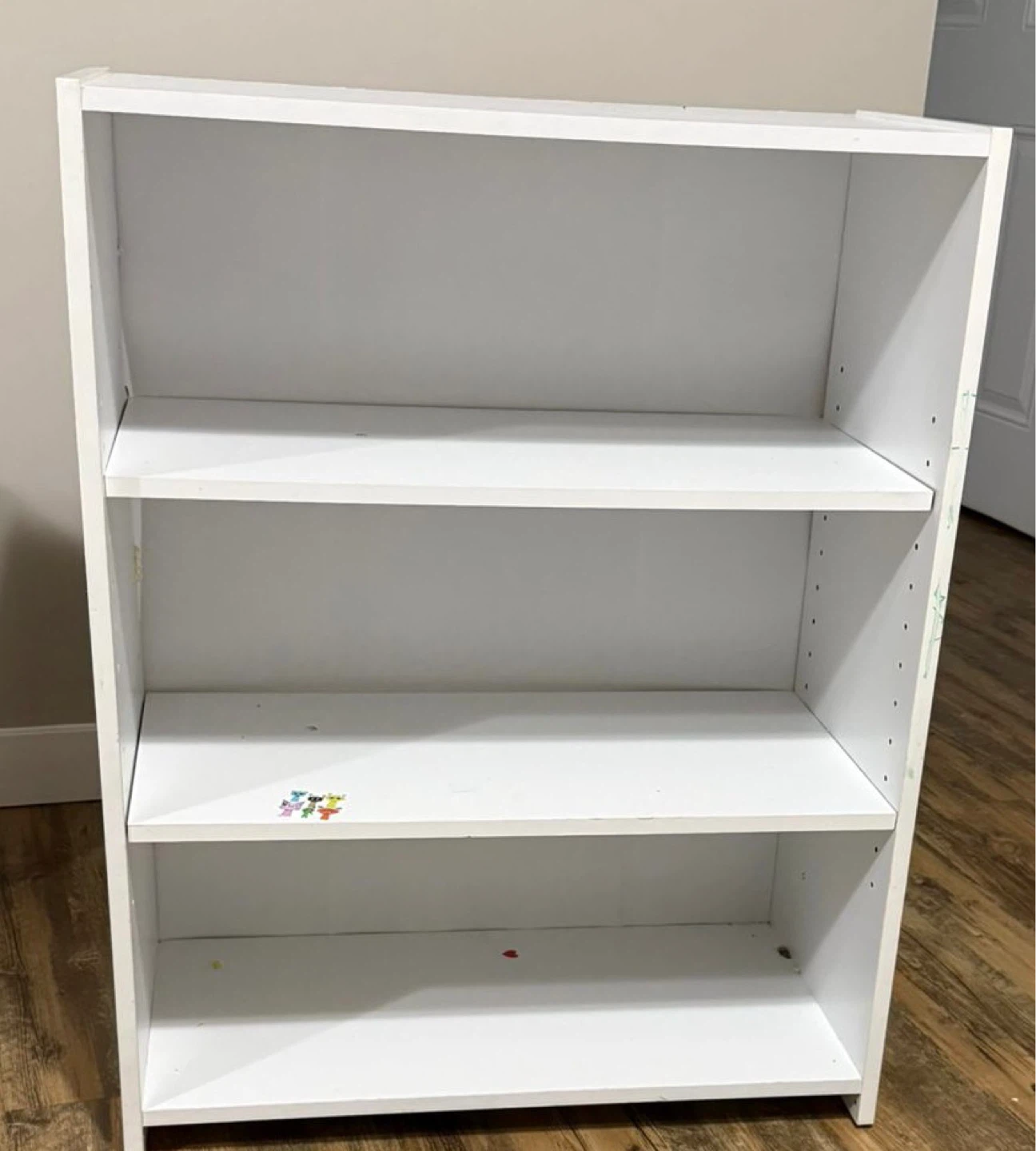 White 3-Shelf Bookshelf