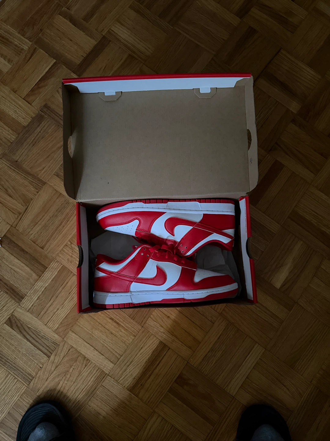 Nike Dunk Low Retro White/University Red Sz 9 - photo 3