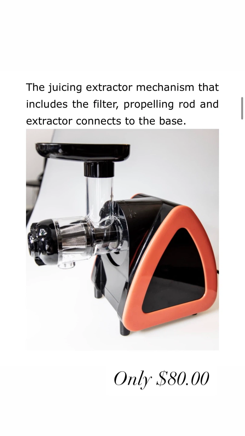 Homever Slow Juicer AMR520 - Orange/Red/Silver - photo 2