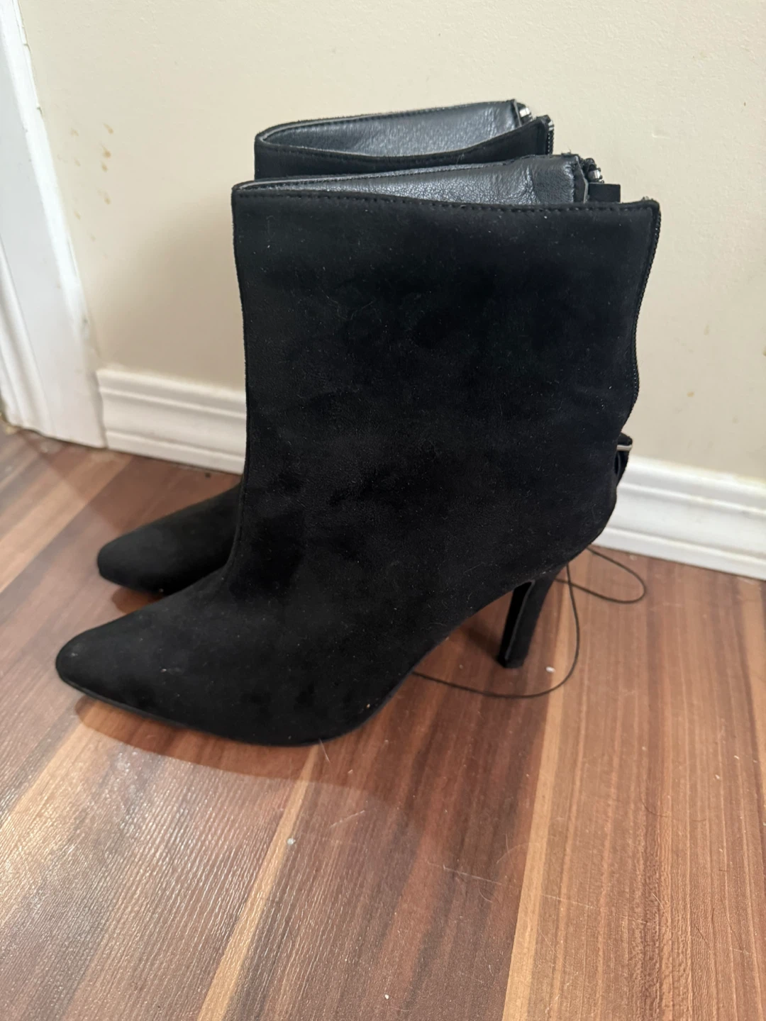 Brand new Black Suede High Heel Ankle Boots