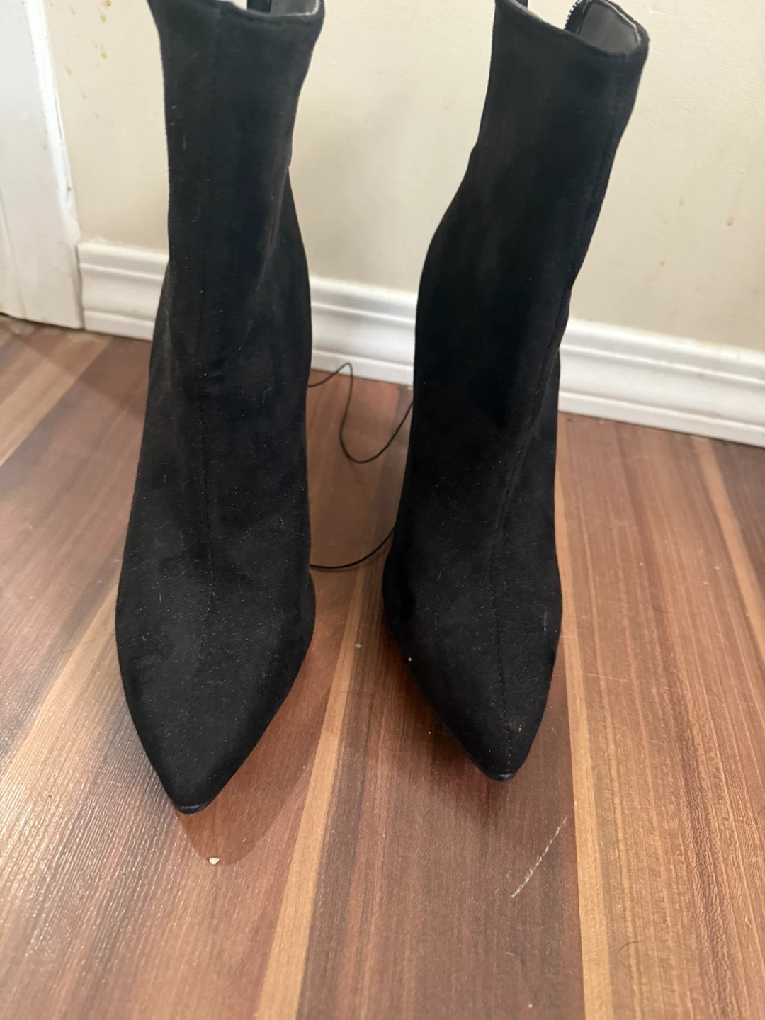 Brand new Black Suede High Heel Ankle Boots - photo 4