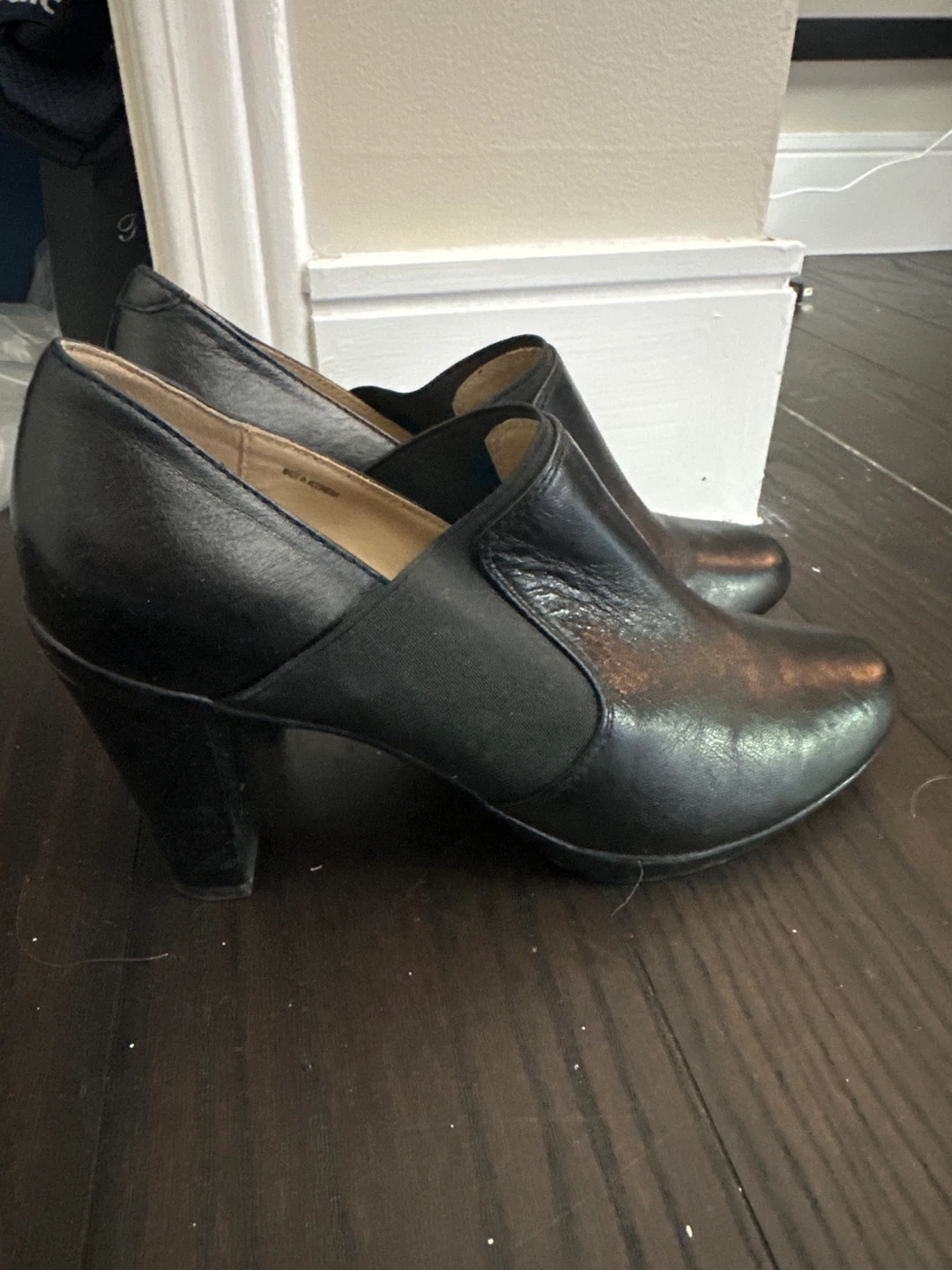 Black Leather Ankle Boots