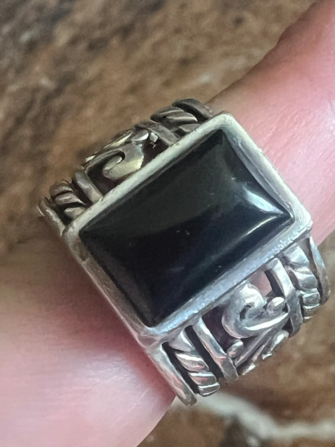 925 Men's Silver Onyx Ring