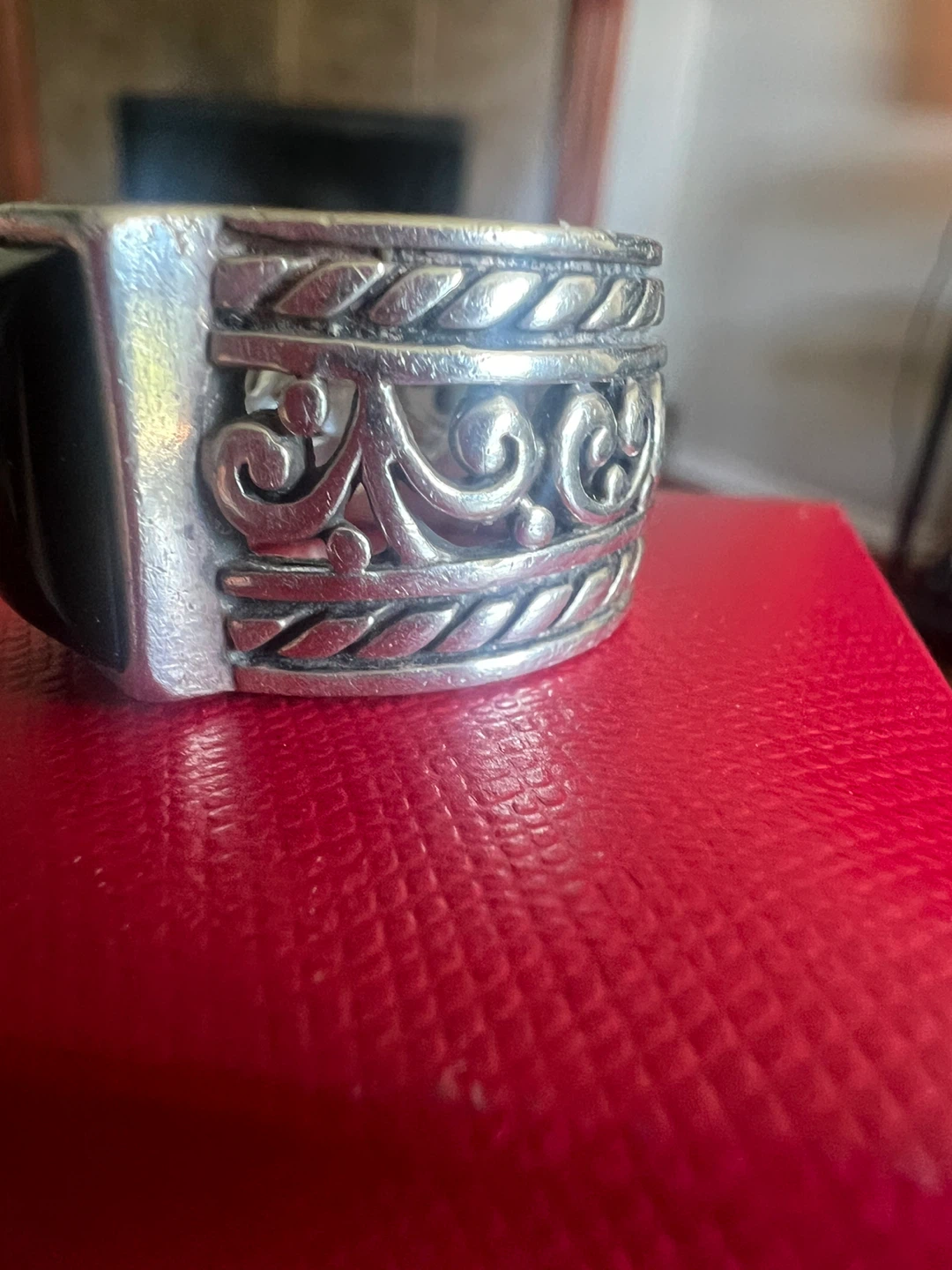 925 Men's Silver Onyx Ring - photo 3